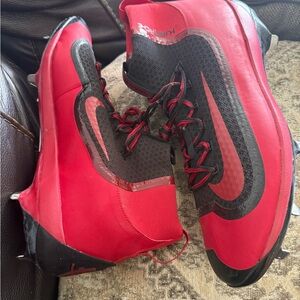 Nike Hypervenom Red and Black Cleats